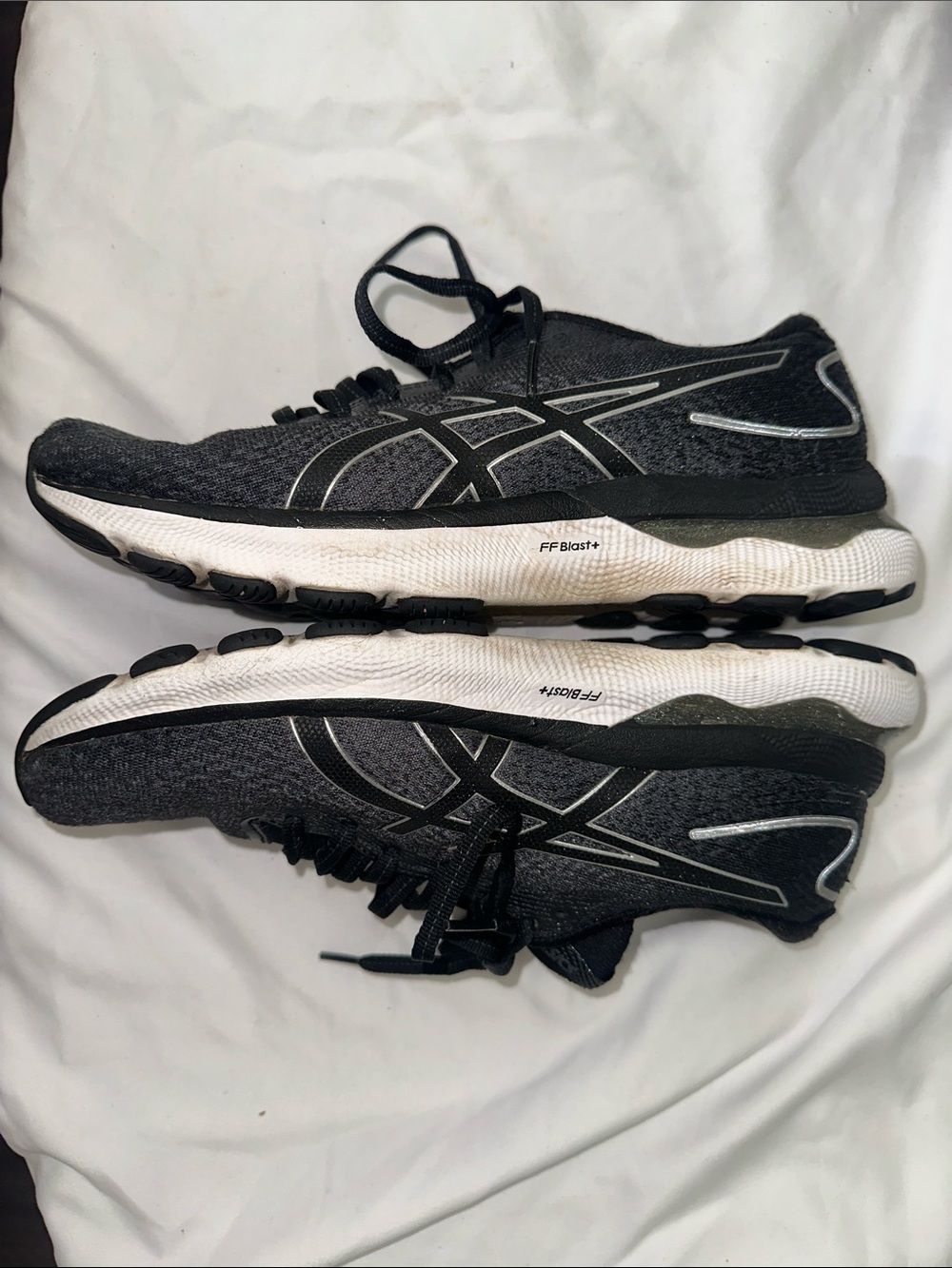 ASICS Gel Nimbus 24 Women’s Running Shoes Size 8.5 Black White Gray - Picture 6 of 8
